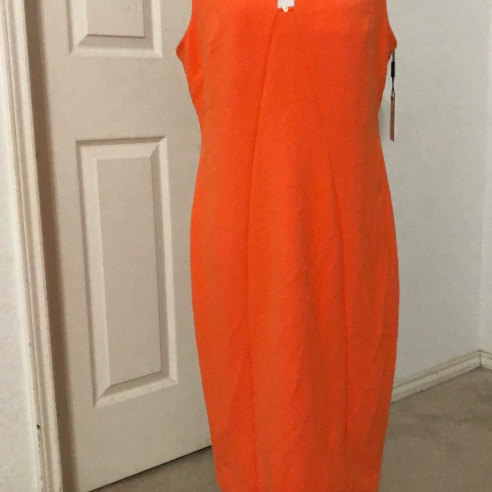 Calvin Klein Laddered Scuba Sheath Dress - Picture 5 of 8